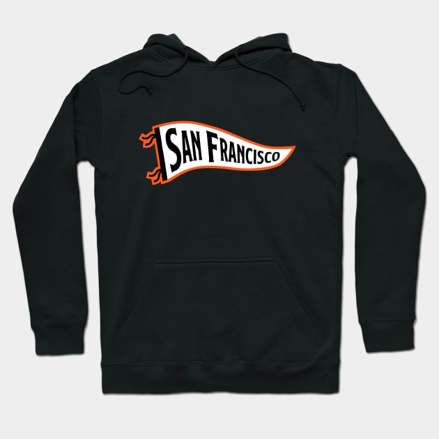 San Francisco Pennant - Orange Hoodie by KFig21